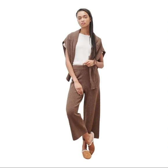Jenni Kayne culottes Marina Wide-Leg Pants in Nutmeg - Picture 2 of 8